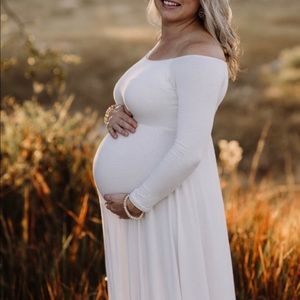 White maternity dress